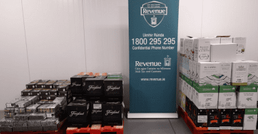 In one operation Revenue officers seized over 500 litres of wine and approximately 77.5kgs of ‘roll your own tobacco’ with a combined retail value estimated at €61,000.