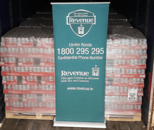 Revenue officers seized almost 25,000 litres of beer following the search of an unaccompanied trailer that had arrived on a ferry from Dunkirk, France.