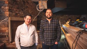 Owners Erwin Pollard and Simon Moore during the renovations in their pub Brickyard in Dundrum