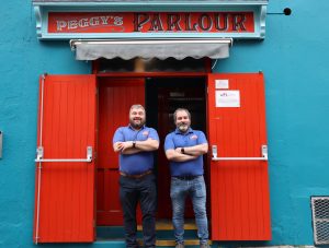 The whiskey bar called Peggy’s Parlour is also named after their mother