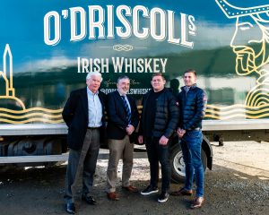 Michael Stafford, Tony Connolly, Tadhg Furlong and Michael Stafford Jnr pictured at the unveiling of O’Driscolls Irish Whiskey as new sponsor of Wexford Wanderers R.F.C